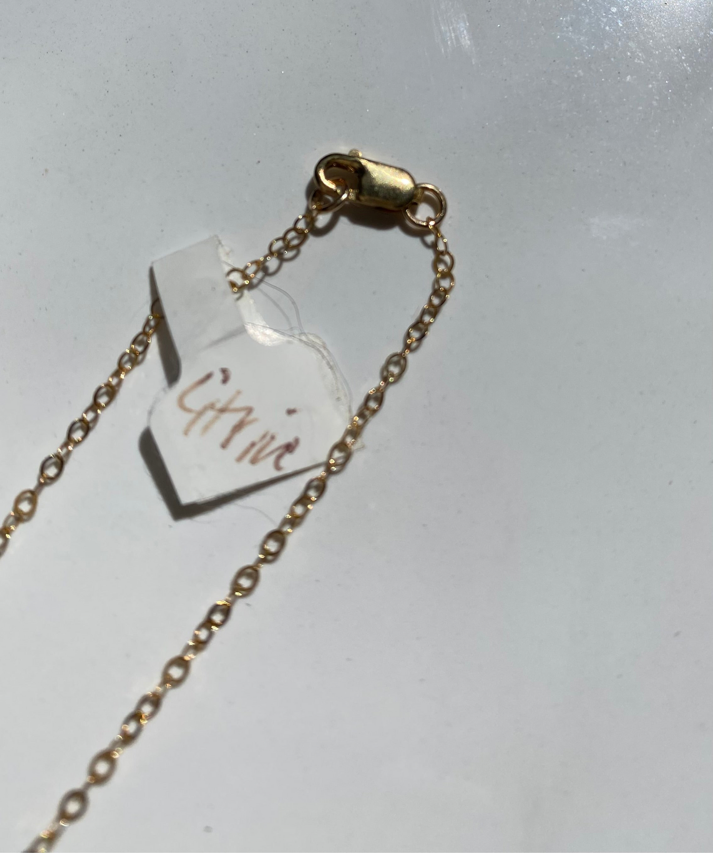 Citrine 14K Gold Filled Necklace 19inches long