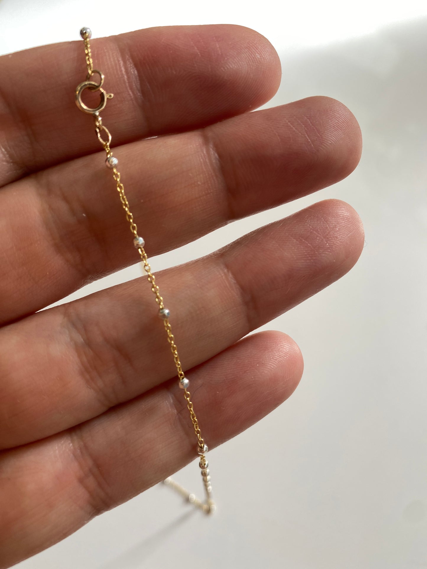 Satellite two tone 18’ Necklace