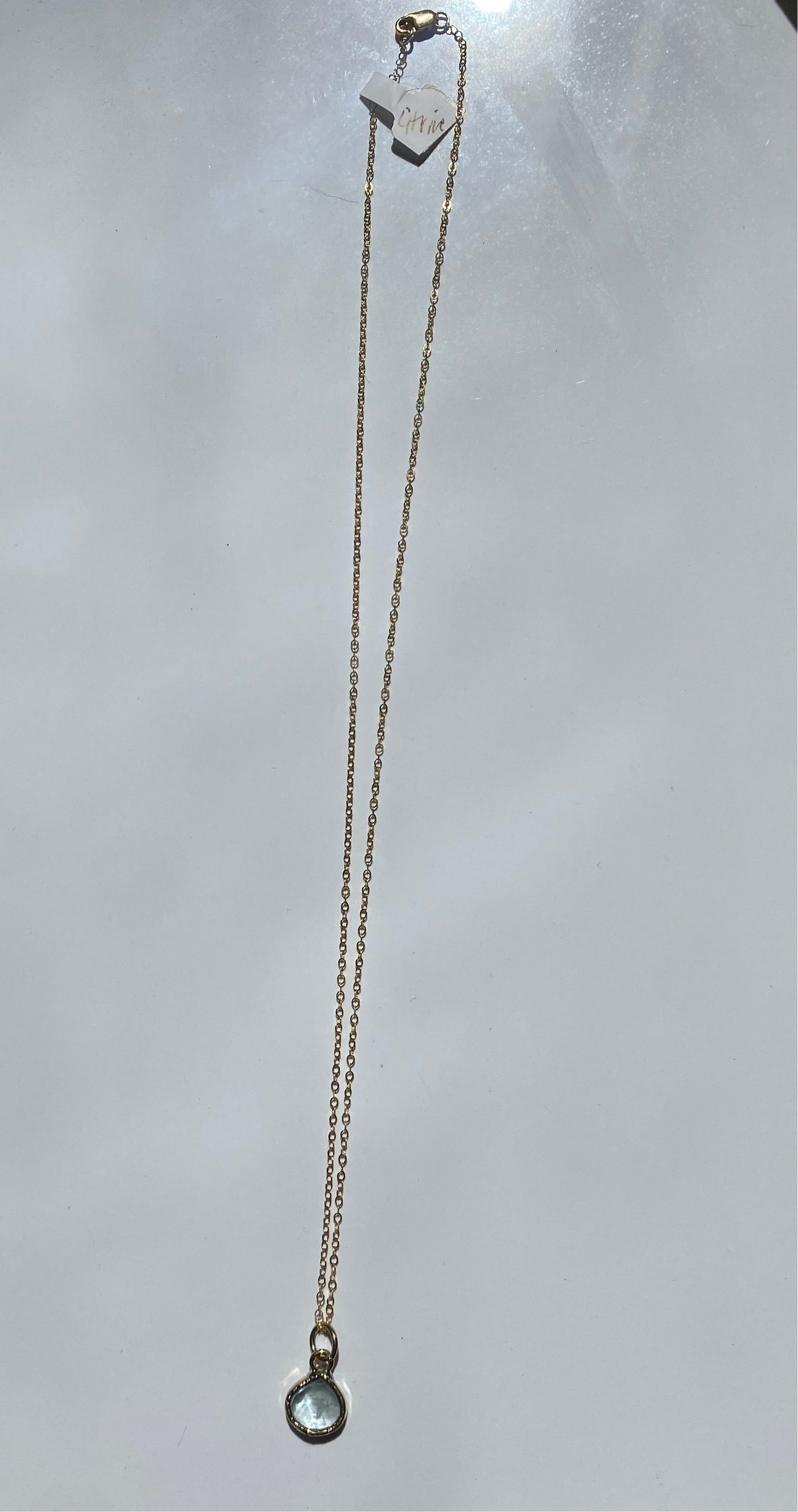 Citrine 14K Gold Filled Necklace 19inches long