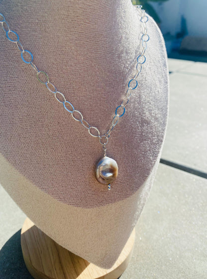 Sterling Silver Fresh Water Pearl Statement Necklace